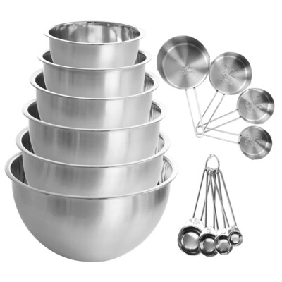 MegaChef 14-Piece Measuring Set, Stainless Steel (935117407M)