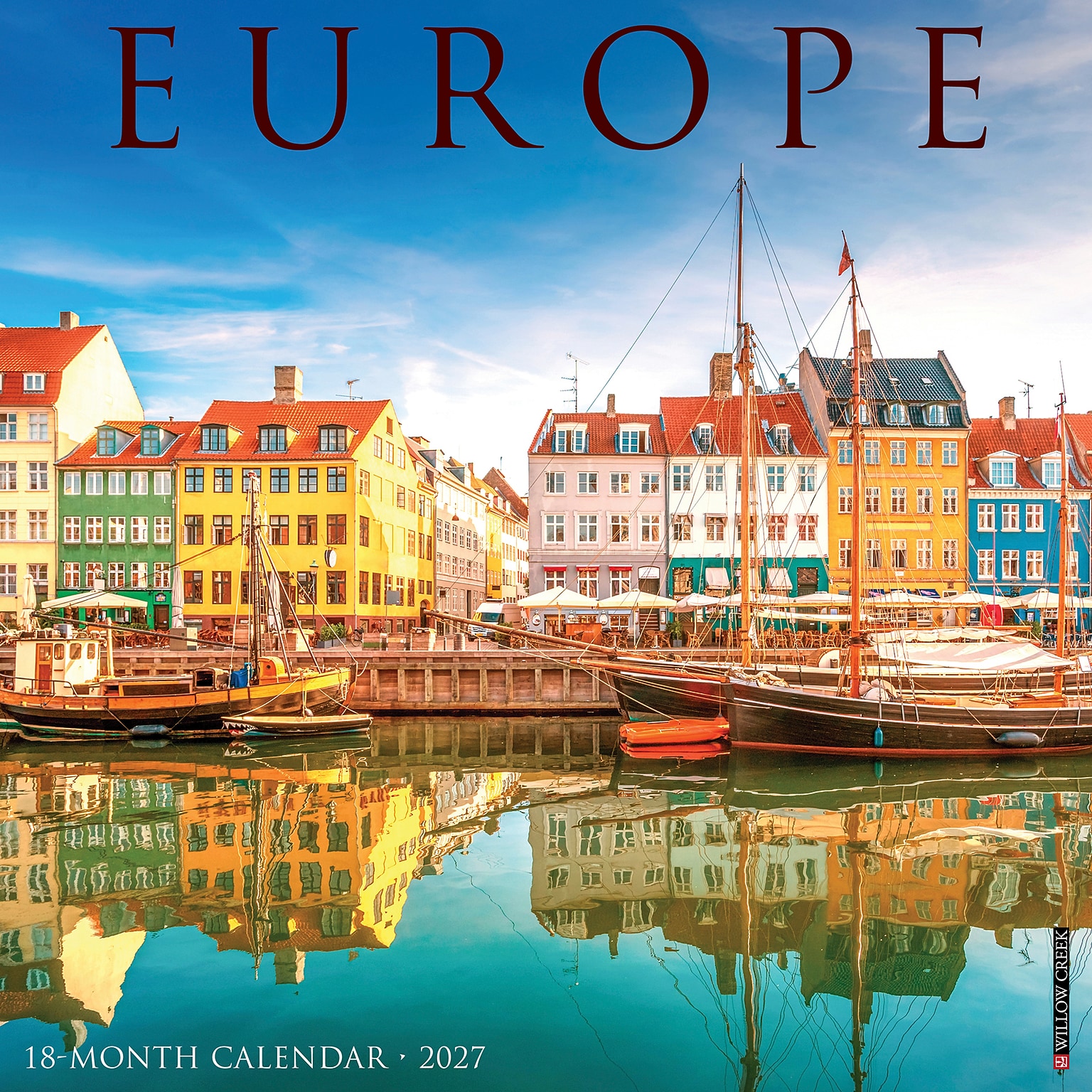 2027 Willow Creek Europe 12 x 12 Monthly Wall Calendar, Assorted Colors (60100)