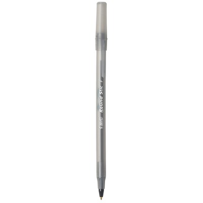 BIC Round Stic Xtra Precision Ballpoint Pens, Fine Point, Black, 432/Carton (GSF11BLKCT)