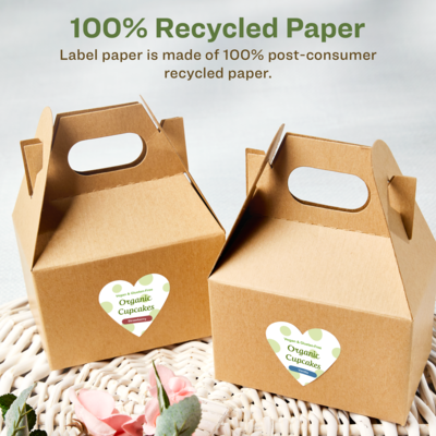 Avery EcoFriendly Laser/Inkjet Decorative Edge Multipurpose Labels, 2-9/32 x 1-27/32, White, 600/B