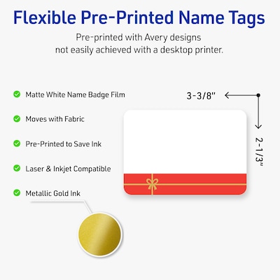 Avery Rectangle Multipurpose Labels, 2-1/3 x 3-3/8, White, 80/Pack (19479370551)