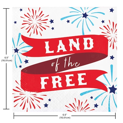 Say Hooray! Lady Liberty Fourth of July Disposable Party Tableware Set, 49/Pack (DTC9636E2A)