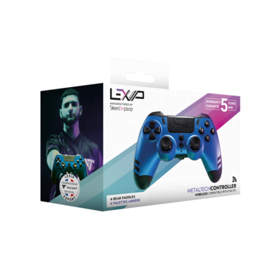 Lexip Metaltech Wired Controller for PS4/PC, Blue (JVAMUL00150)