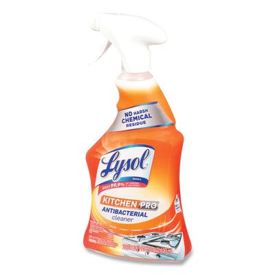 LYSOL® Brand Kitchen Pro Antibacterial Cleaner, Citrus Scent, 22 oz Spray Bottle