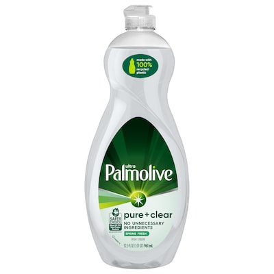 Palmolive Ultra Pure + Clear Liquid Dish Soap, Spring Fresh Scent, 32.5oz. (US04272A)