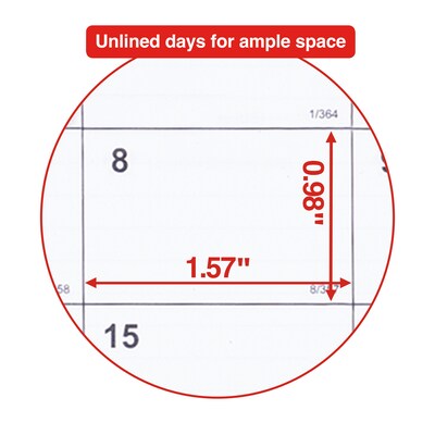 2026 Staples 11" x 8" Monthly Wall Calendar, White/Red/Gray (ST53915-26)