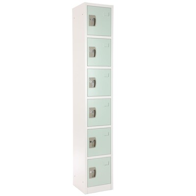 AdirOffice 72" 6-Tier Misty Green Storage Locker (ADI629-206-MGRN)
