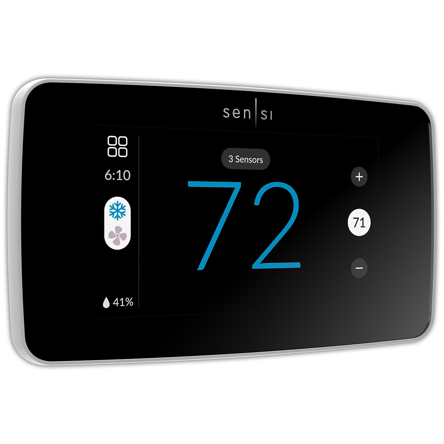 Sensi Touch 2 Smart Programmable Wi-Fi Thermostat, Works with Alexa, White Beveled Edge (ST76W)