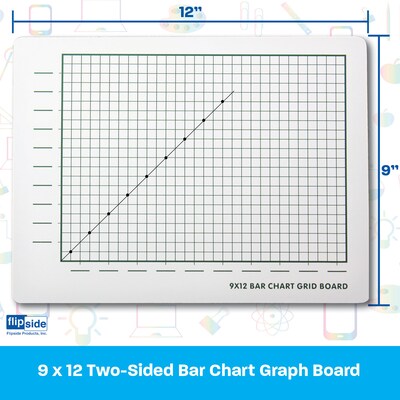 Flipside Bar Chart Graph Board Set, 12 x 9, 24/Pack (44159)