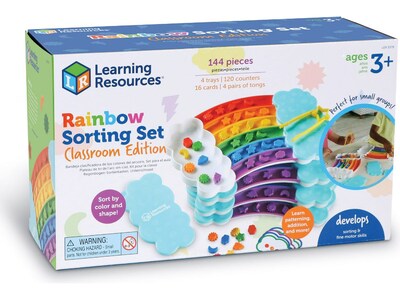 hand2mind Rainbow Sorting Classroom Activity Set, Assorted Colors (LER3379)