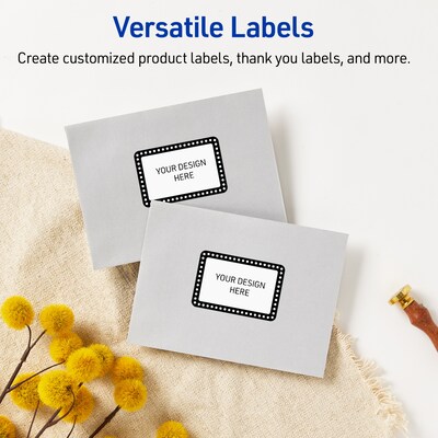 Avery Laser/Inkjet Rectangle Multipurpose Labels, 4" x 3-1/3", White, 40/Pack (S00-DKN)