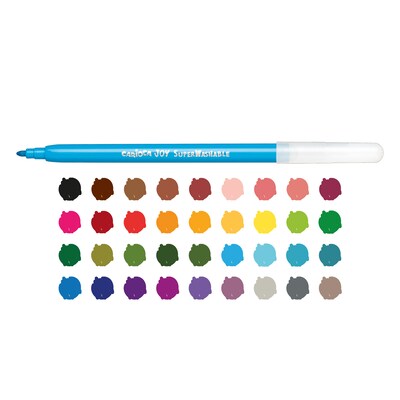 CARIOCA Joy Washable Kids Markers, Fine Tip, Assorted Colors, 100/Set (CRA43176)
