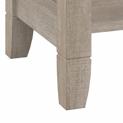 Bush Furniture Key West 34"W Small Corner Desk, Washed Gray (KWD134WG-03)