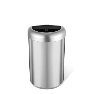 NineStars Stainless Steel Indoor Open Top Trash Can, 21.1 Gallons, XXL Size, Silver (OTT-80-29SL)