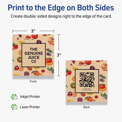 Avery Matte General Use Blank Cards, Kraft Brown, 300/Box (95335)