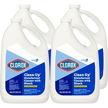 CloroxPro Clean-Up Disinfectant Cleaner with Bleach Refill, Unscented, 128 oz., 4/Carton (CLO 35420C