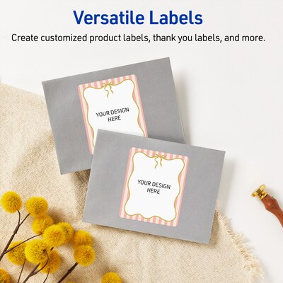Avery Rectangle Laser/Inkjet Multipurpose Labels, 4" x 3-1/3", White, 40/Pack (19479371125)
