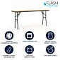 Flash Furniture Gael Training Room Table, 72" x 18", Natural Wood Grain (YTWTFT18X72TBL)