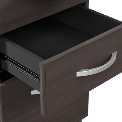 Bush Business Furniture Arrive 60"W Reception Desk with Shelf and Mobile File Cabinet, Storm Gray (ARV002SG)