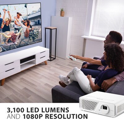 ViewSonic HDMI/USB DLP Home Theatre Projector, White (X2)