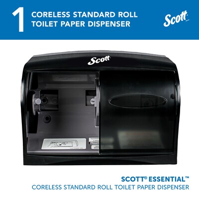 Scott Essential Coreless Toilet Paper Dispenser, Black (09604)