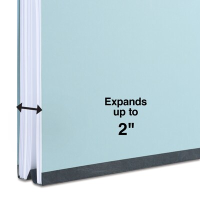 Staples® Pressboard Classification Folders, 2" Expansion, Letter Size, Blue, 25/Box (TR384868/384868)