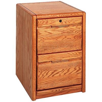 Martin Furniture Oak Contemporary Office Grouping; 2-Drawer Vertical File