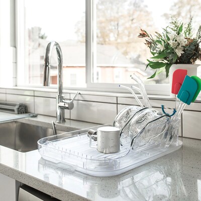 Better Houseware Plastic Dish Rack, Clear (BTH3421)