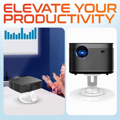 Delton 12D Projector Stand with 360° Rotating Base, White (DPS12D)
