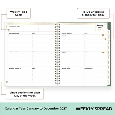 2027 Blue Sky Day Designer 7 x 9 Weekly & Monthly Planner (161682)