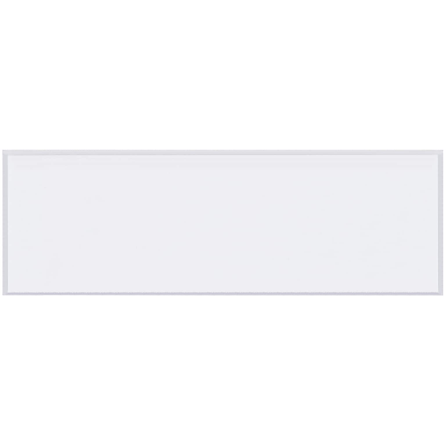 Open-Edge Plastic Label Holder, 1 x 3, Clear, 50/Carton (LH102)