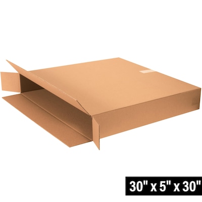 30" x 5" x 30" Side Loading Boxes, 32 ECT, Brown, 10/Bundle (30530FOL)