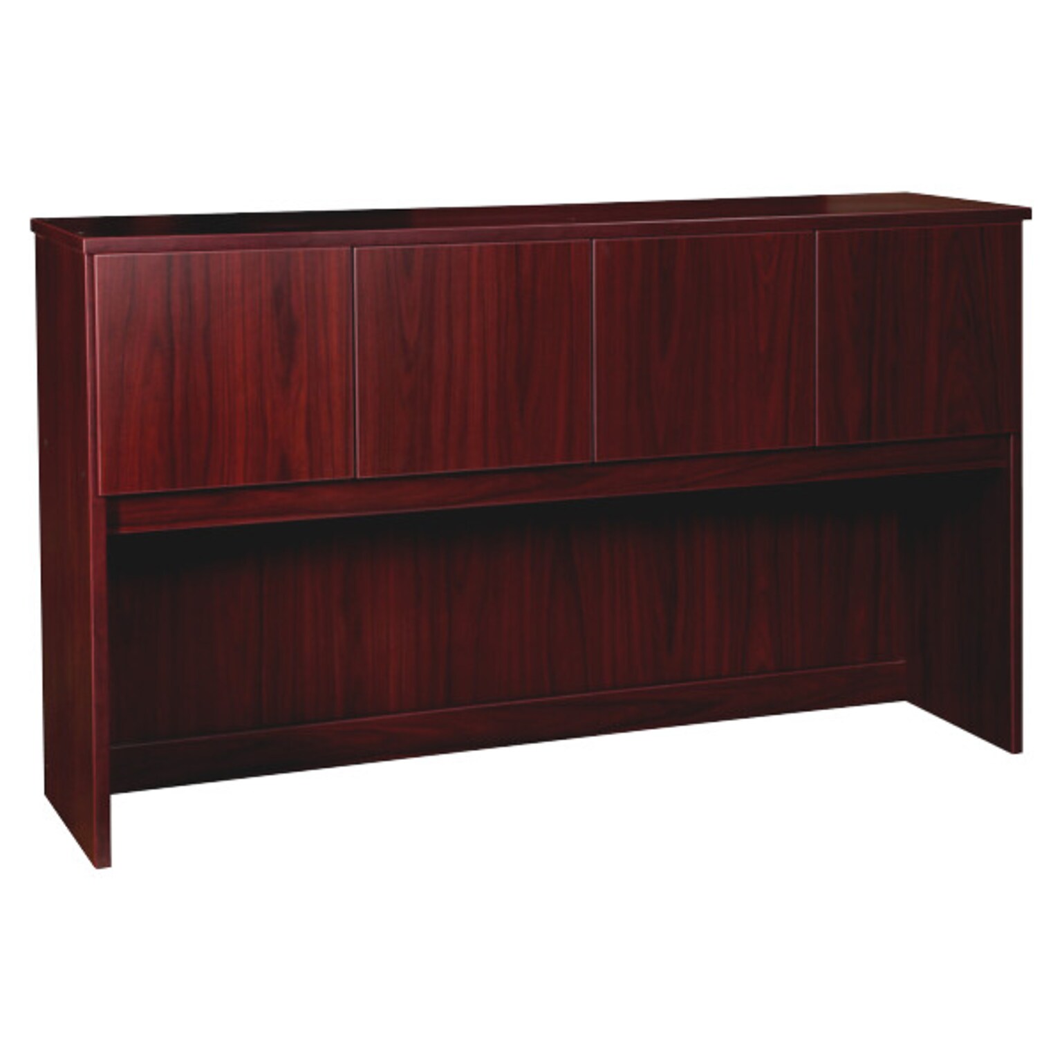 Lorell Prominence 2.0 4-Compartment Hutch, 16D x 66W x 39H, Mahogany (LLRPH6639MY)
