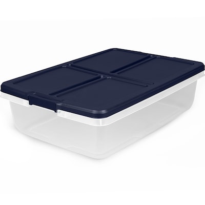 Iris Weathertight 30.6 Qt. Latch Lid Storage Bin, Clear (270016