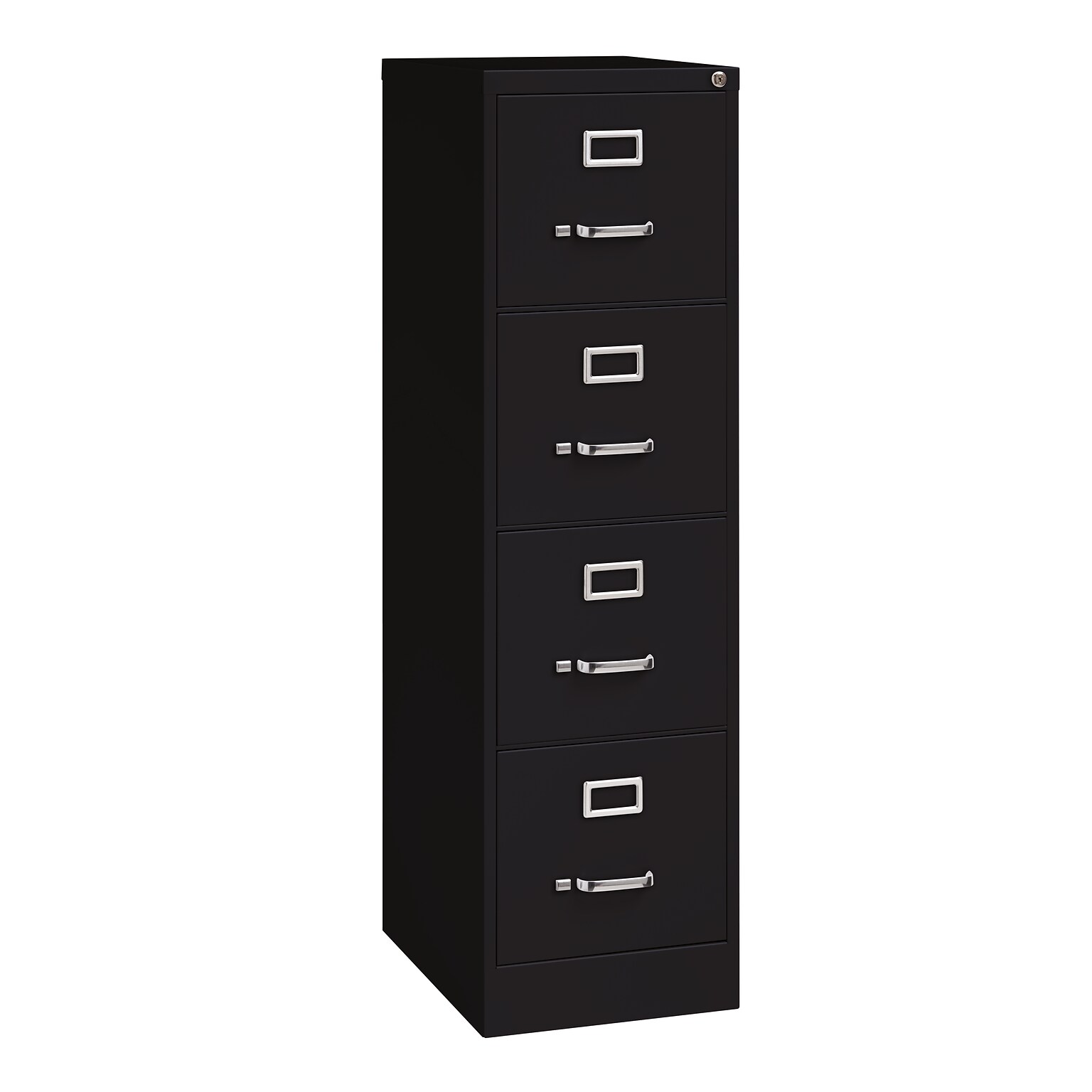 Hirsh Commercial 4-Drawer Vertical File Cabinet, Letter Size, Lockable, 52H x 15W x 22D, Black (17787)