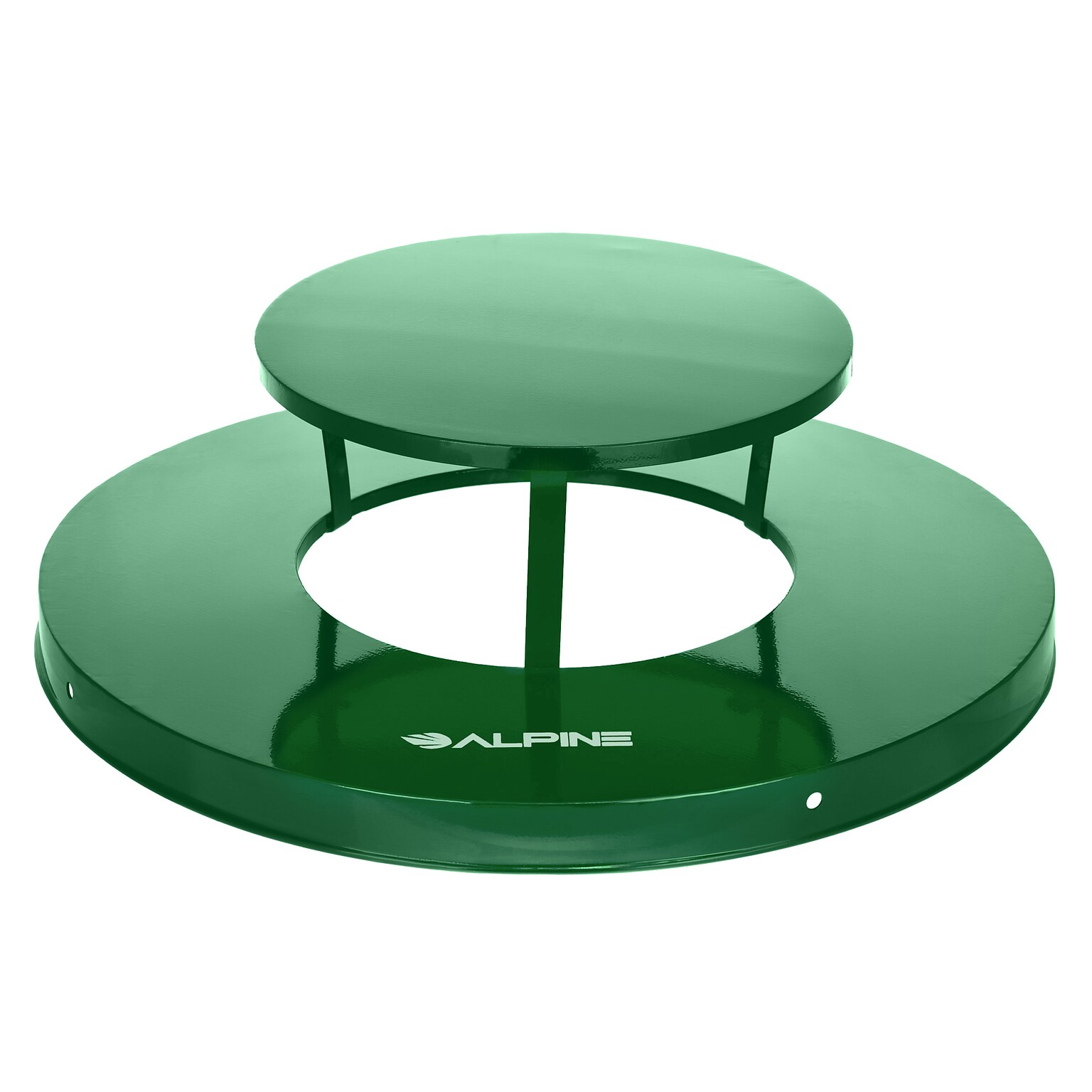 Alpine Industries Commercial Outdoor Rain Bonnet Lid, 38-Gallon, Round, Green (ALP479-38-A-GRN-MKTCOPY)
