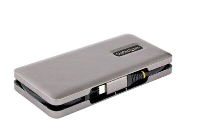 StarTech Portable 12.6" 4-Port USB-C Hub with 100W Power Delivery, Gray (HB31CM4CPD3)