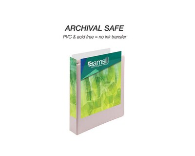 Samsill Earth's Choice 1" 3 D-Ring View Binder, Rose, 2/Pack (SAMU69340)