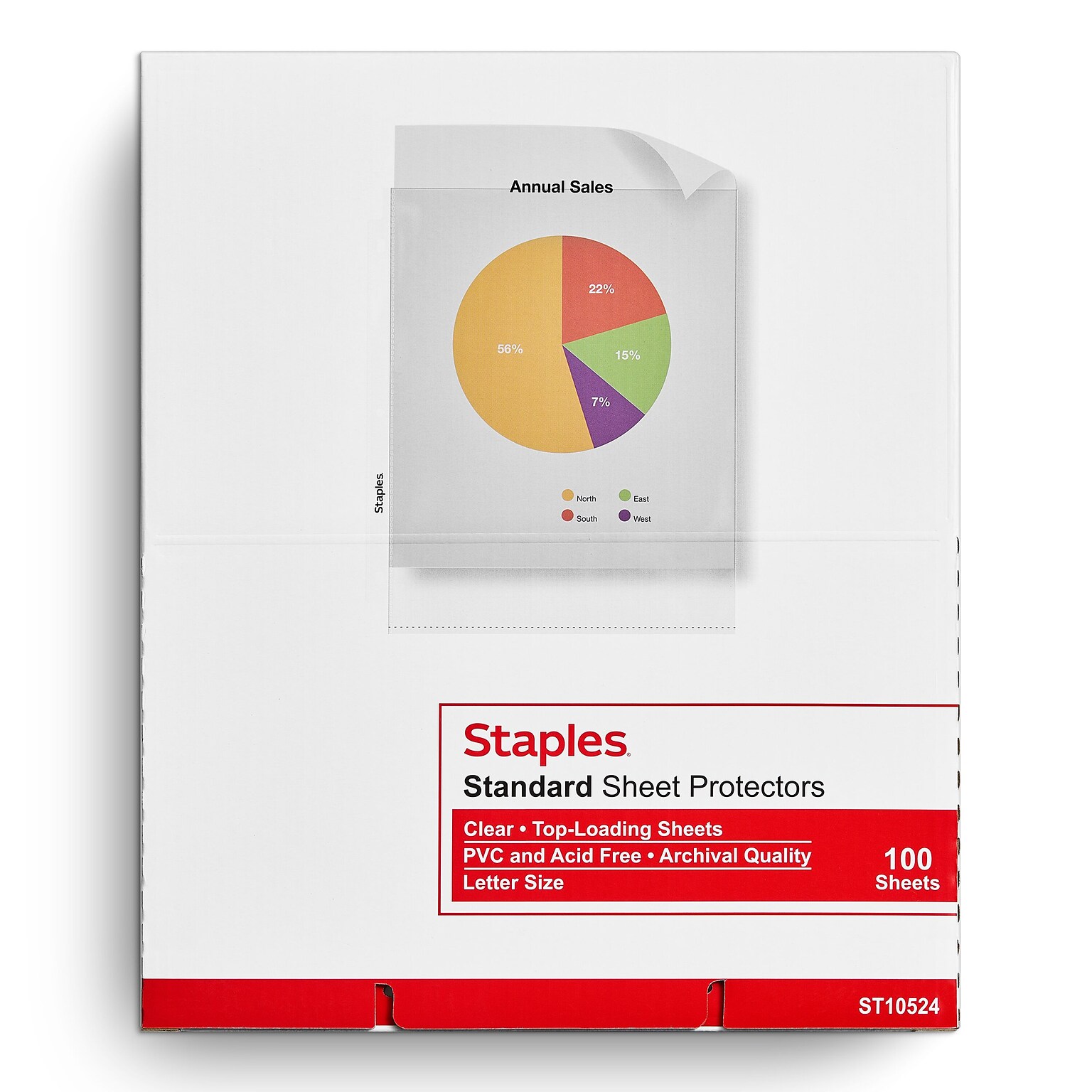 Staples® Standard Weight Sheet Protector, 8.5 x 11, Clear, 500/Carton (10524CT-CC)