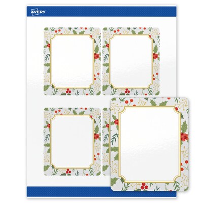 Avery Rectangle Multipurpose Labels, 4 x 3-1/3, White, 40/Pack (19479370451)