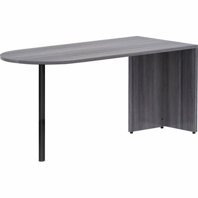 Lorell Essentials 29"H x 66"W Desk Peninsula, Weathered Charcoal (LLR69593)