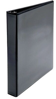AbilityOne 1" 3-Ring Non-View Binders, D-Ring, Black (NSN4208078)