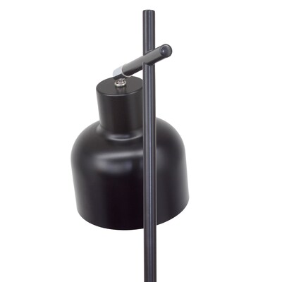 Simple Designs Sleek Essentials 54.72" Metal Floor Lamp with Round Shade, Black (LF1051-BLK)