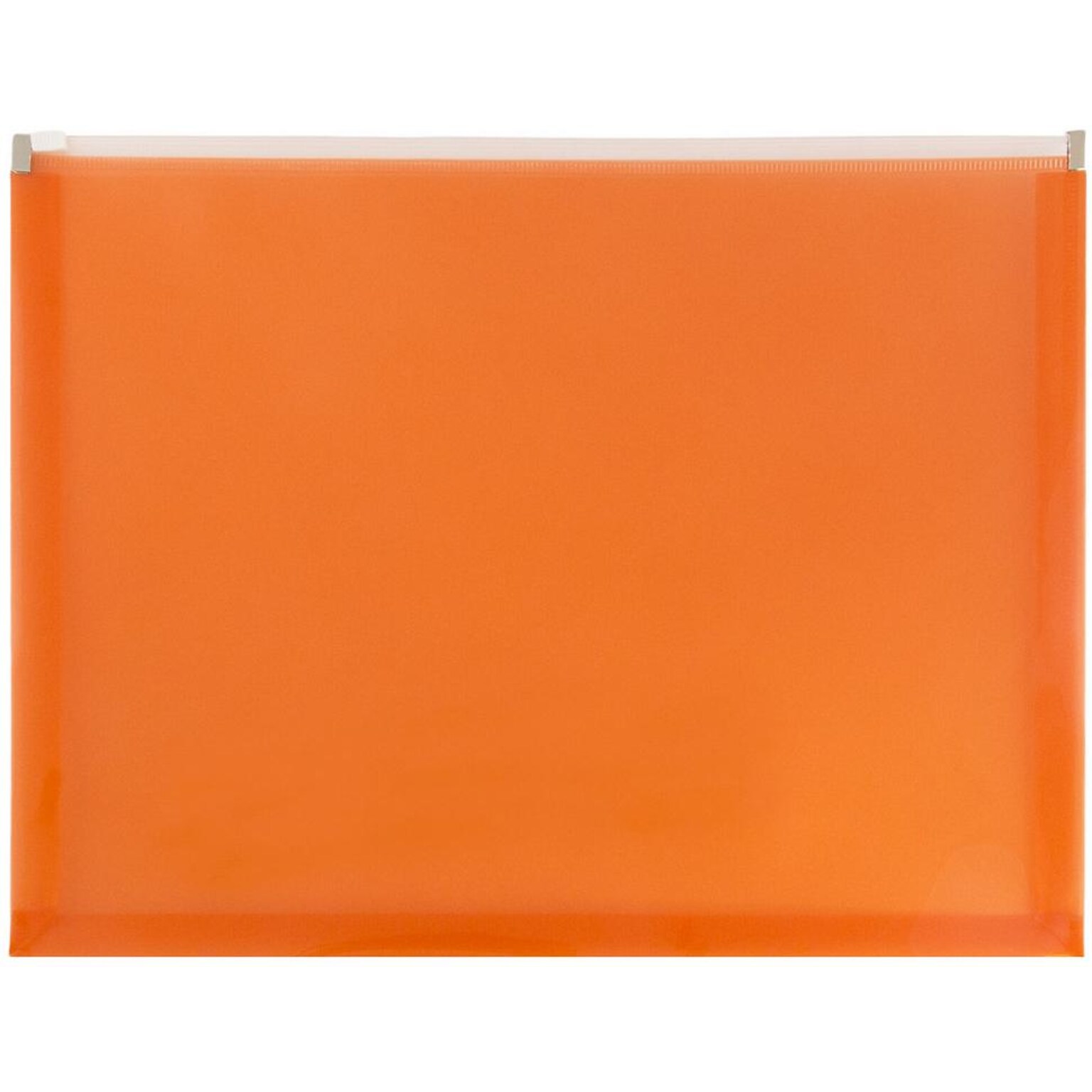 JAM Paper Premium Plastic Document File, Letter, Orange, 3/Pack (218Z1ORX3)