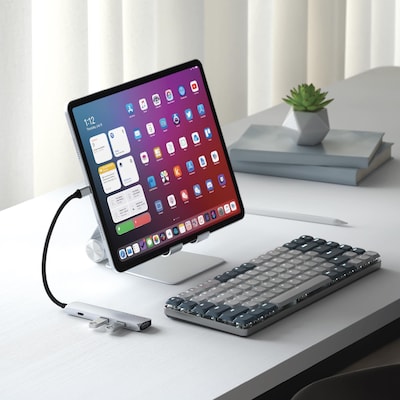 Satechi Slim 4-in-1 4K 4-Port USB-C Hub, Silver (ST-P4SS)