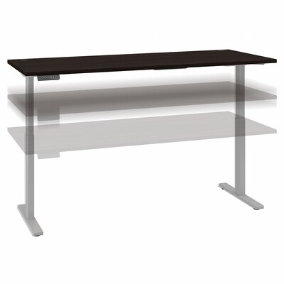 Bush Business Furniture Move 60 Series 27-48 Adjustable Standing Desk, Black Walnut/Cool Gray Meta