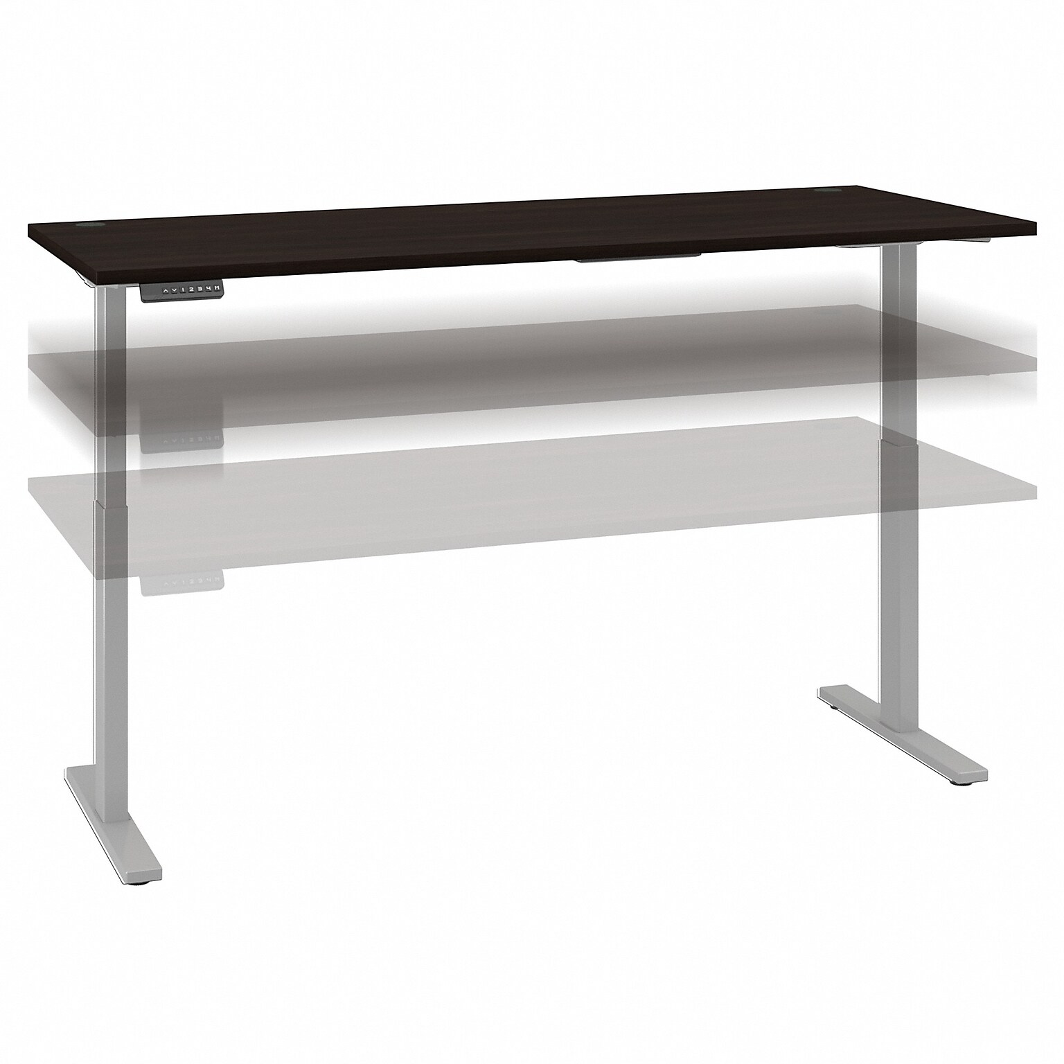 Bush Business Furniture Move 60 Series 27-48 Adjustable Standing Desk, Black Walnut/Cool Gray Metallic (M6S7230BWSK)