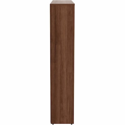 Lorell 60" 5-Shelf Bookcase with Adjustable-Shelves, Walnut Laminate (LLR99789)