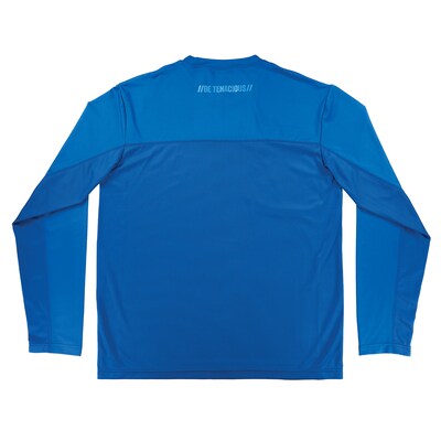 Chill-Its 6689 Long Sleeve Cooling Sun Shirt with UV Protection, Blue, L (12154)