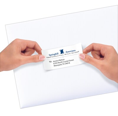 Avery Repositionable Laser Shipping Labels, 2" x 4", White, 1,000 Labels/Box (55163)